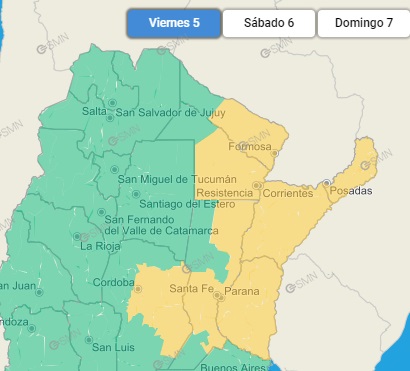 El SMN emitió un alerta por tormentas para el viernes y anticipa lluvias para el sábado (1)